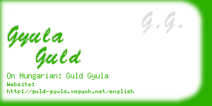 gyula guld business card